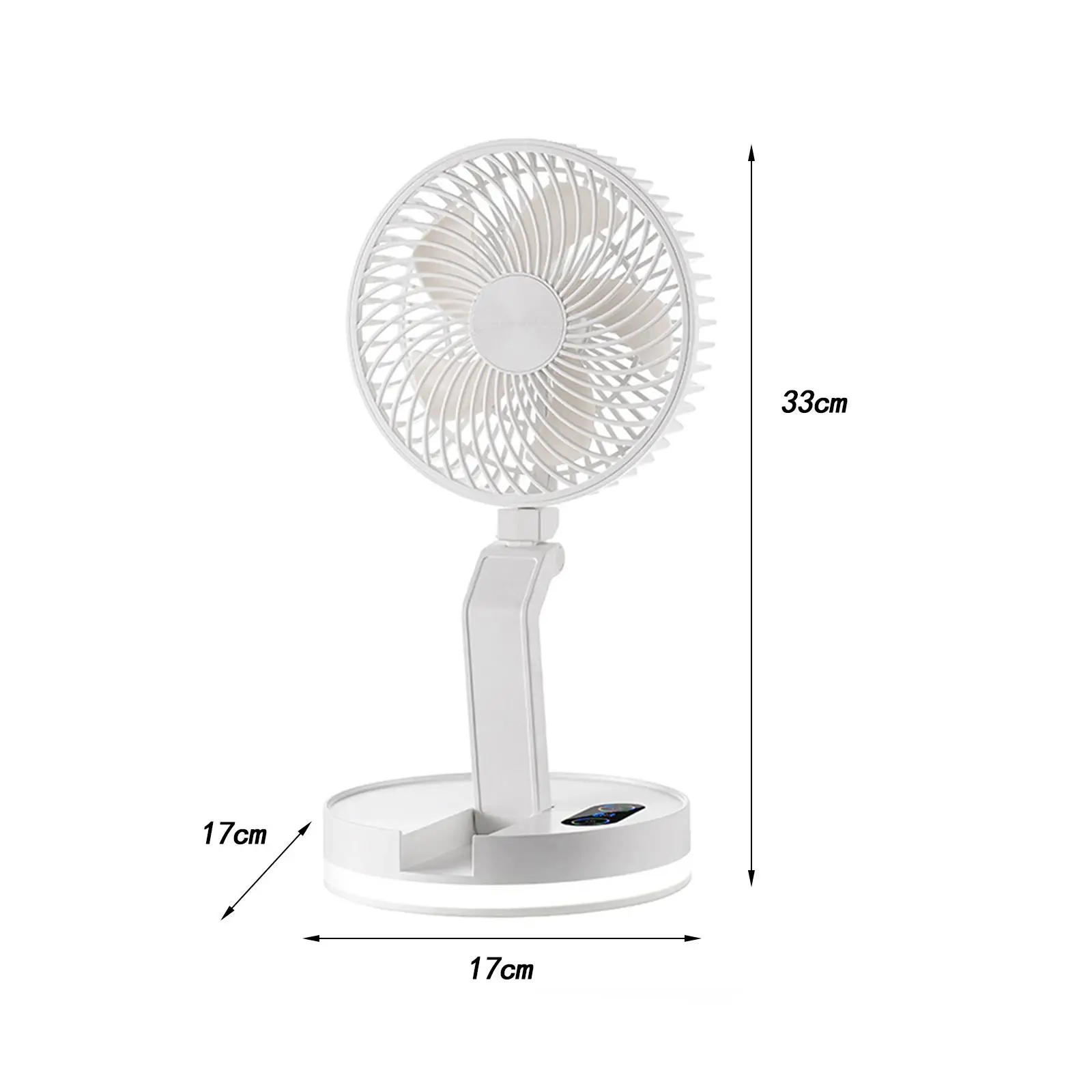 Ventilador de escritorio con 3 velocidades, aparato de refrigeración silencioso, giratorio, ajustable, pequeño, para el hogar, Camping, oficina, cocina y viaje