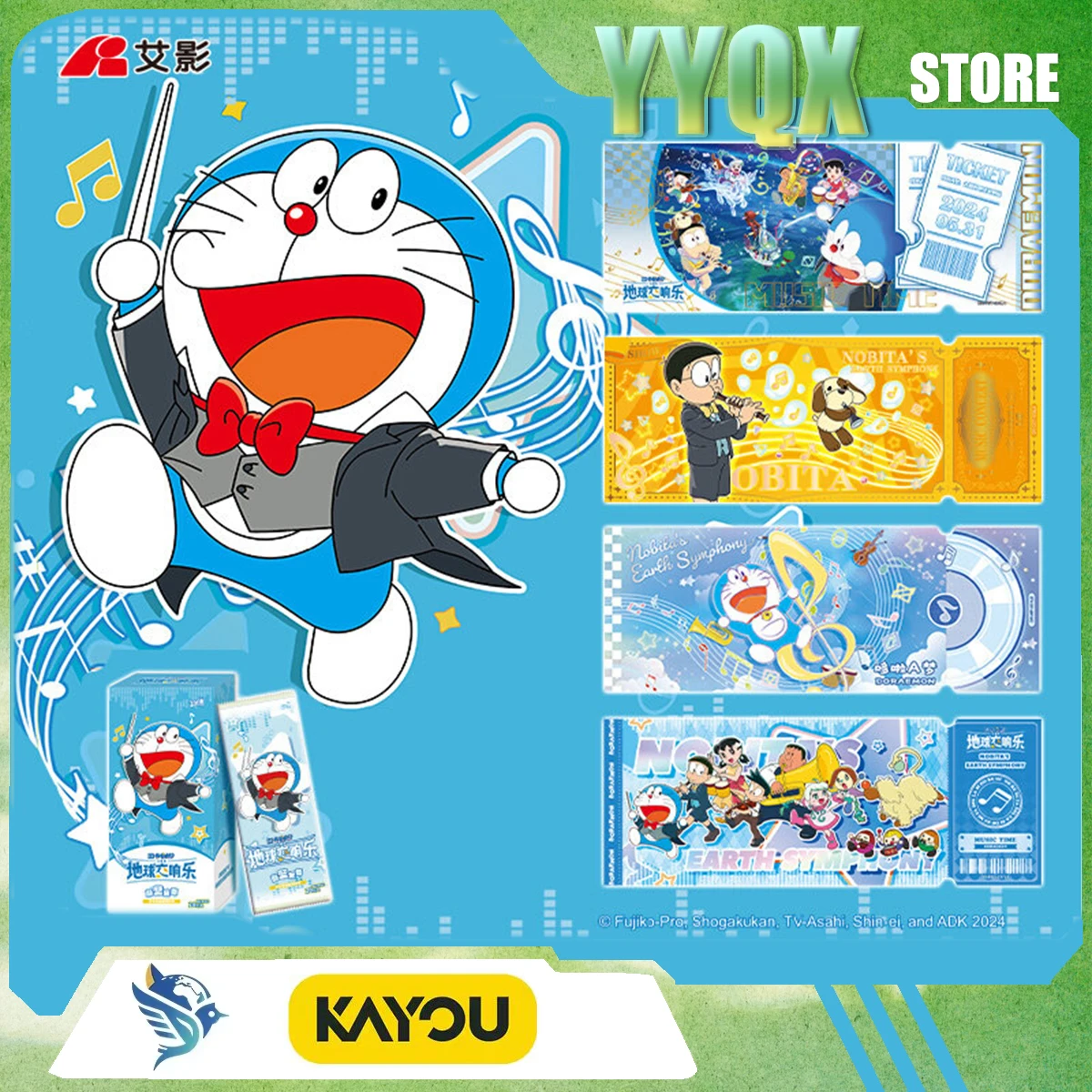 

KAYOU 2026 New ‌Doraemon Laser Ticket Ticket Stub Collection Card Toy Periphery Animation Like Surprise Gift Ornament Decoration