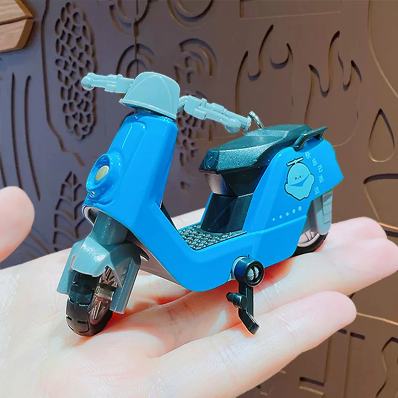 Creative Takeaway Electric Vehicle Toy Model Keychain Pendant Realistic Motocycle Desktop Decoration Backpack Pendant Gift