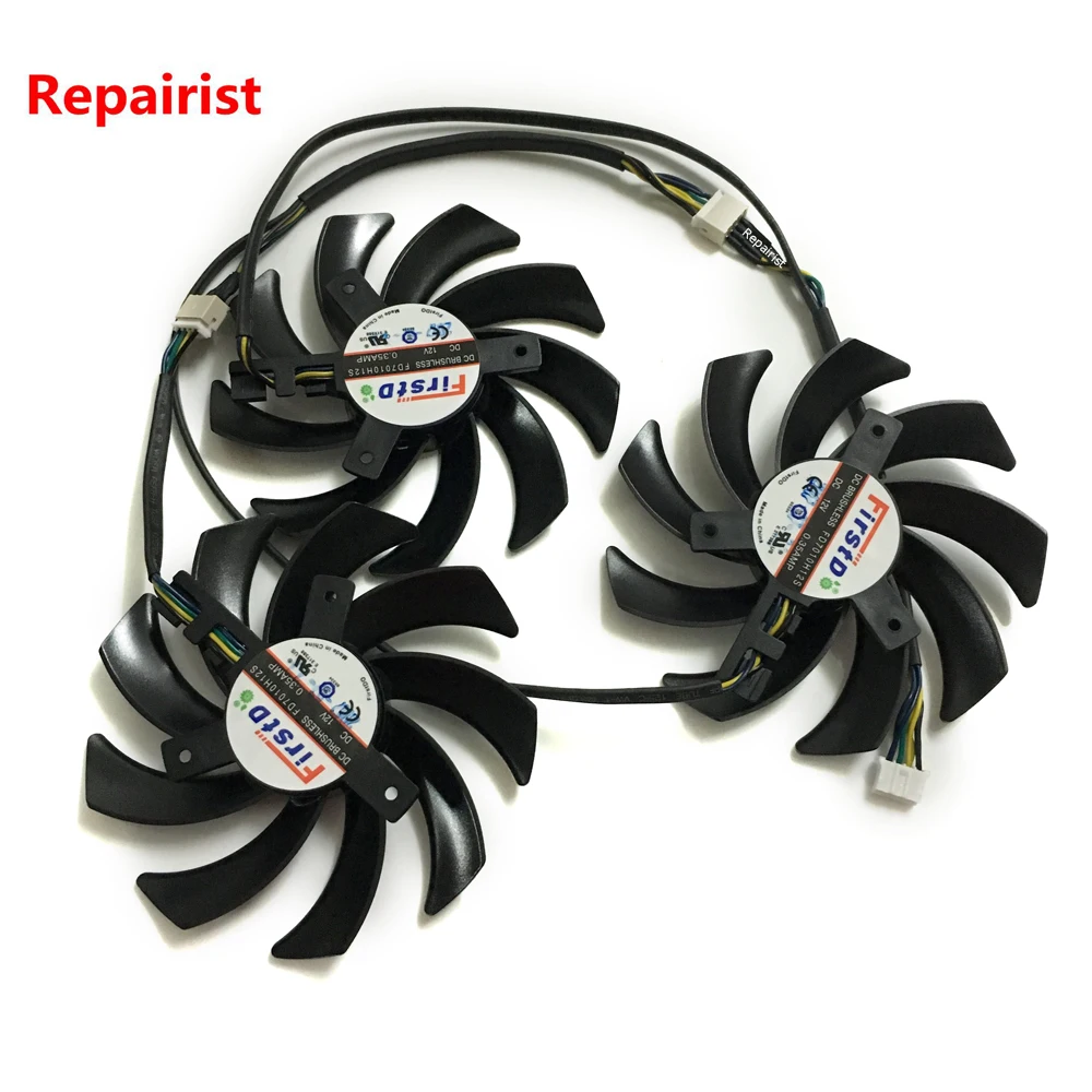 3Pcs/Set,FDC10H12S9-C,GPU VGA Cooler,Video Card Fan,For XFX RX 6700 XT,For XFX RX 6700XT 12GB Speeder SWFT 309