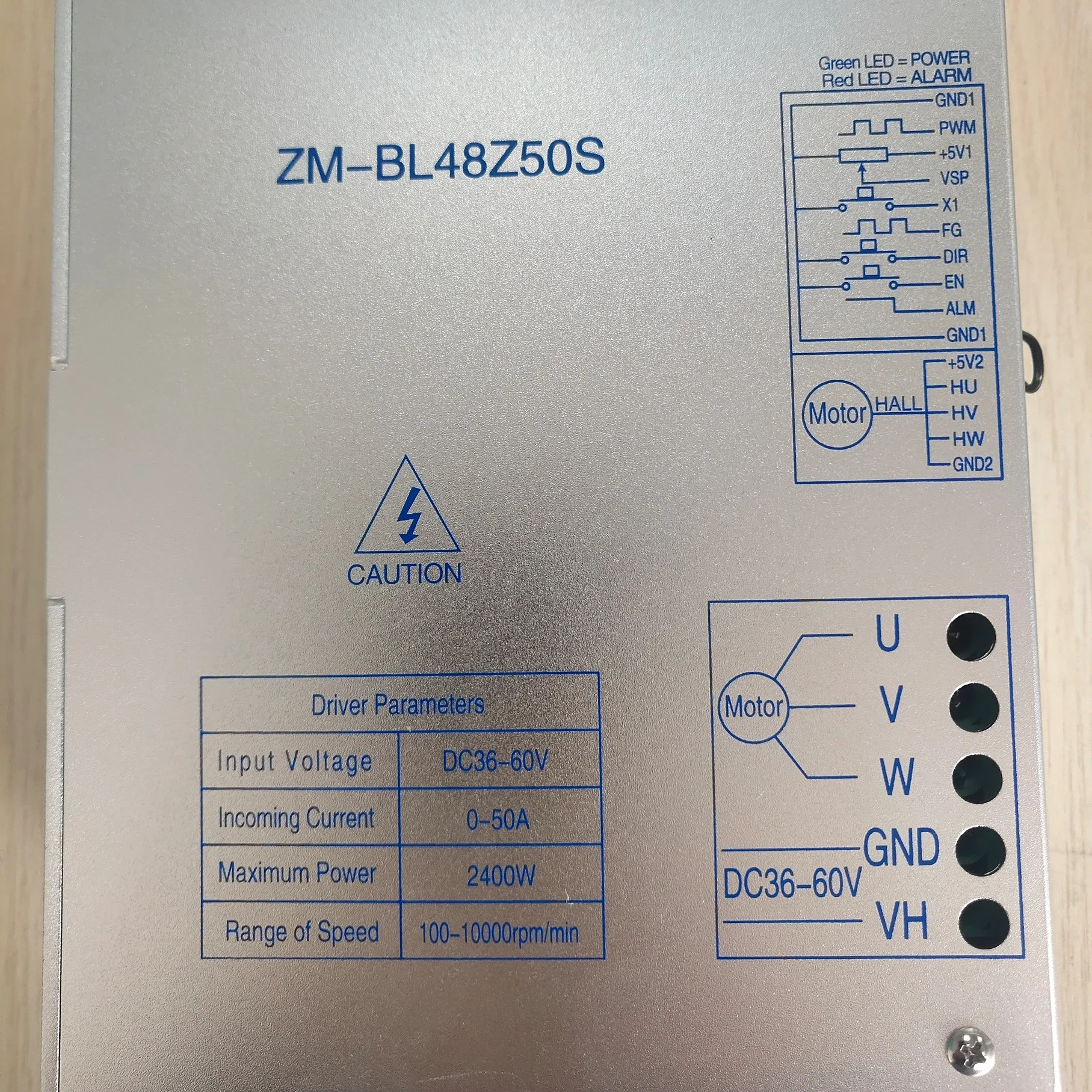 Maxi Input 50 Amps  26/48/60 VDC 2400W  Brushless DC Motor Controllers BLDC Motor Drivers