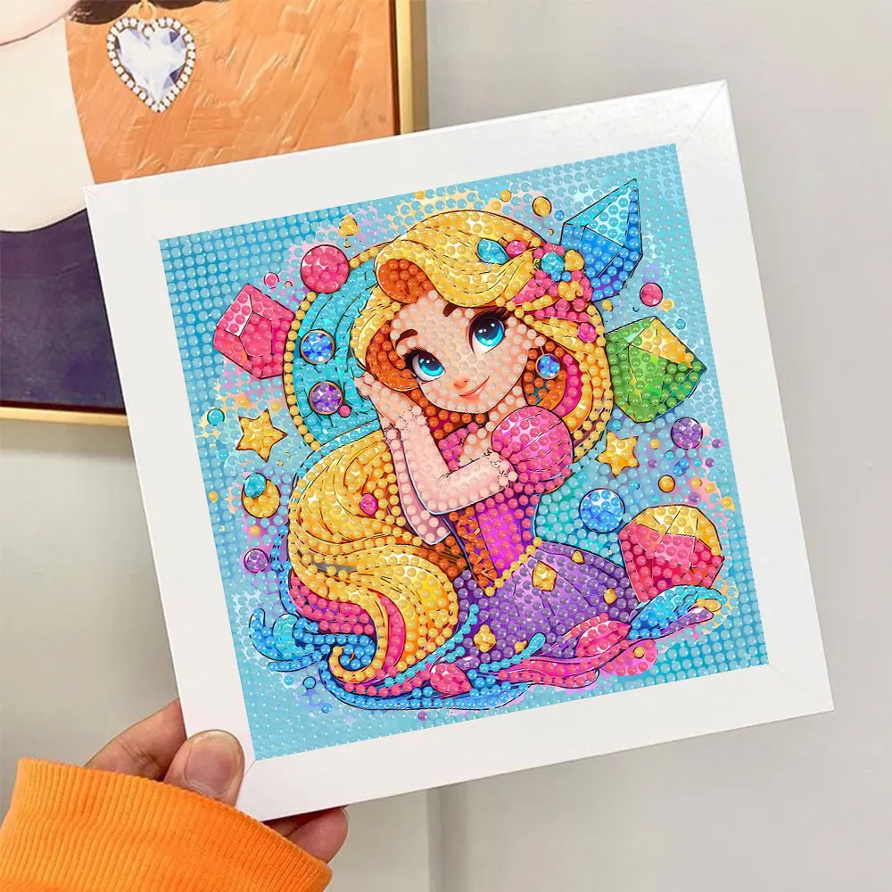 ديزني الماس اللوحة الجديدة 2025 الأميرة إلسا ريبونزيل كامل الماس الفسيفساء الفن 5D DIY عبر عدة خياطة ديكور المنزل مع الإطار #3