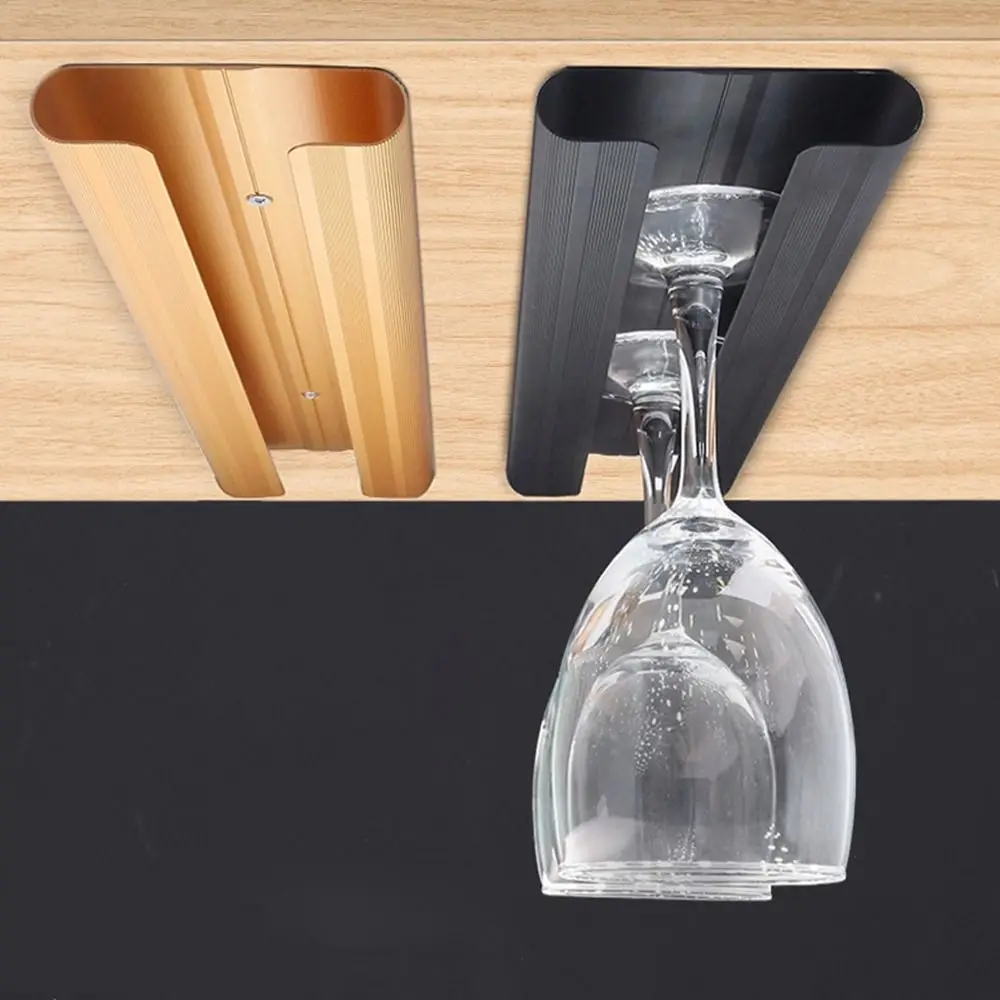 Aluminum Alloy Upside Down Wine Glass Holder Hanging Ventilation Inverted Goblets Rack Rust-resistant Waterproof