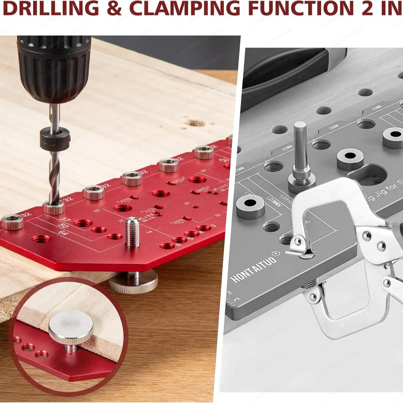 2-In-1 35mm Hinge Punching Positioner Handle Punching Drawer Clothing Cabinet Door Panel Hinge Drilling Positioning