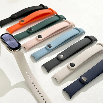 ل Mi Band 8 9 حزام mi band 8 اكسسوارات سيليكون الرياضة استبدال حزام المعصمpulseira كوريا ل Xiaomi MiBand 9 سوار