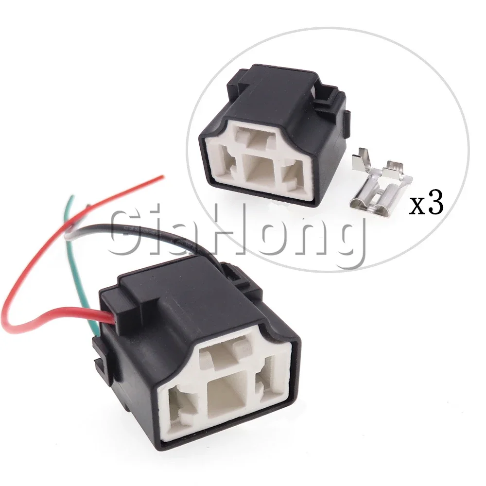 

1 Set 3 Ways AC Assembly Parts H4-2B Ceramic Car Connector For VW Santana 2000 H4 Auto Light Lamp Holder Socket Lamp Plug