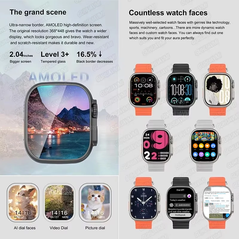 IOS DT Ultra 3 ساعة 32G RAM سوار الفيديو GPS خريطة دعوة NFC البوصلة AI الطلب الرياضة جهاز تعقب للياقة البدنية ساعة ذكية الرسمية الأصلية