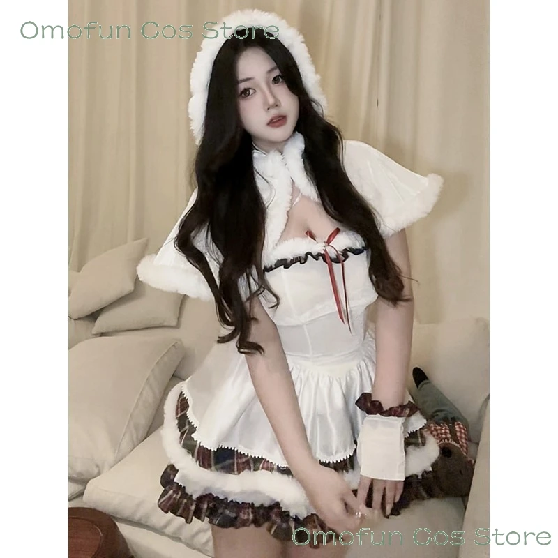 لوليتا جيراي كي عبر الحدود عيد الميلاد المرأة النقية مغرية المخملية فستان بدون حمالات السنة الجديدة الخريف الشتاء فستان الرأس مثير الزي