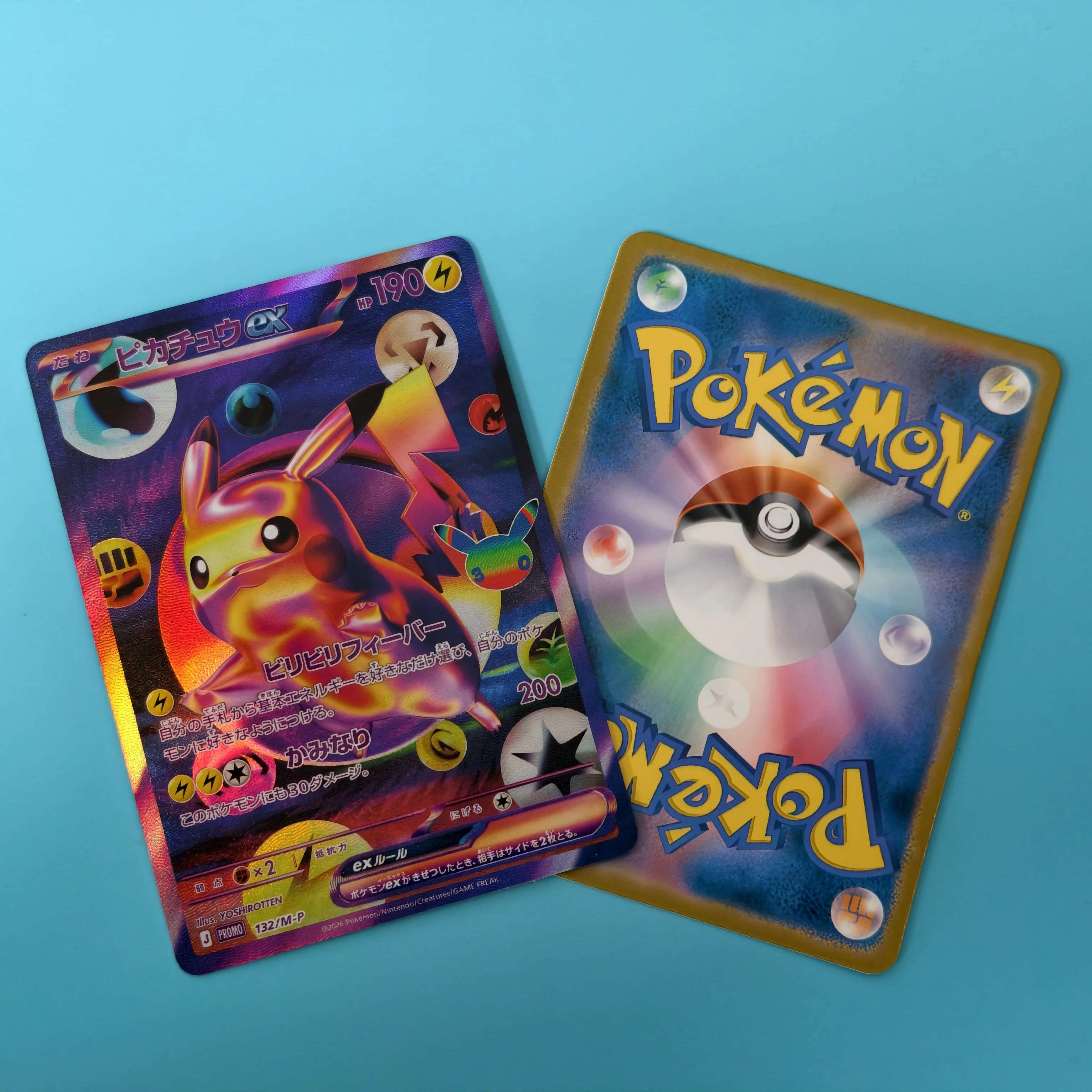DIY PTCG 30th Anniversary Card Pokemon Mew Pikachu Mewtwo Full Art Foil Texture Rare Holographic Classic Anime Collectible Cards view 4