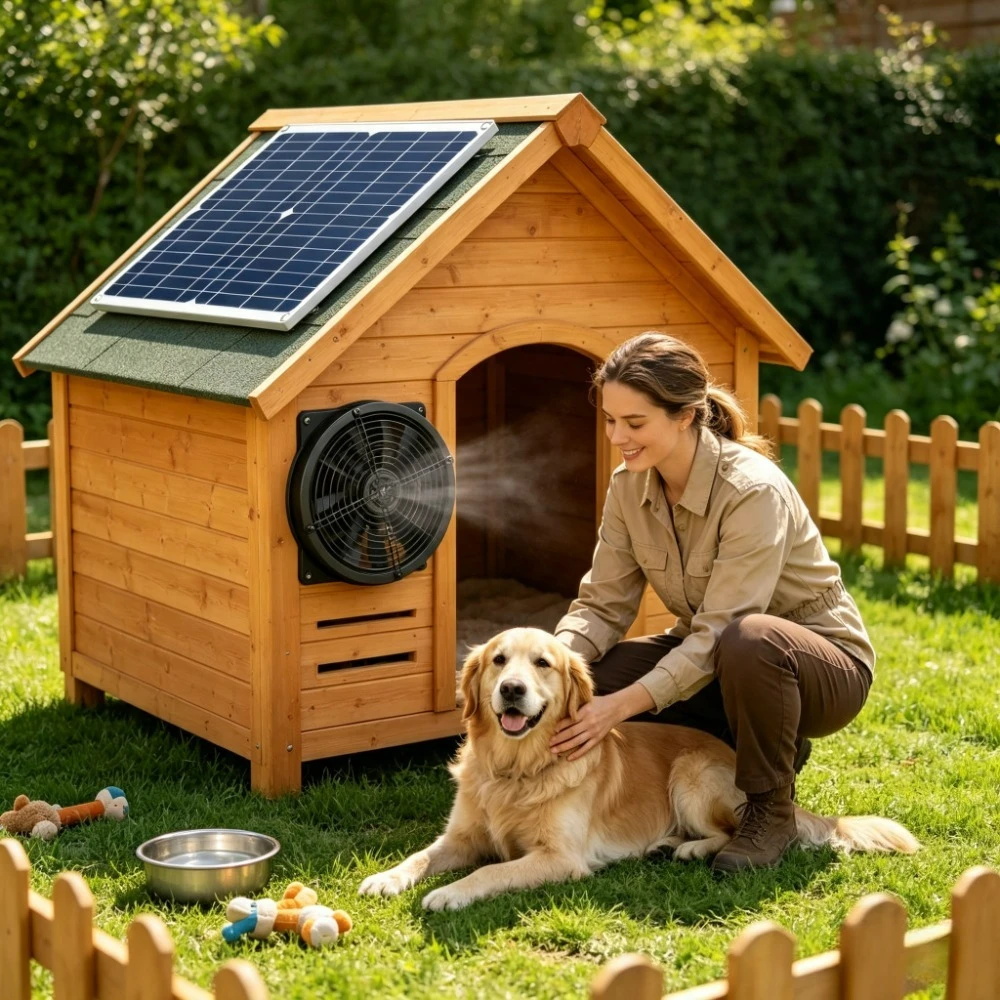 Solar Exhaust Fan 15W 25W Solar Powered Ventilation Kit Weatherproof Air Circulation Fan for Greenhouse Chicken Coop Dog House