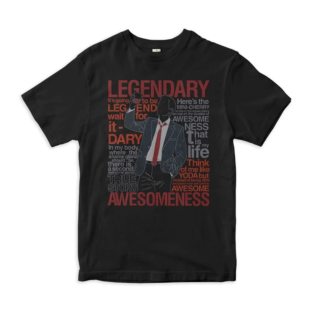 تي شيرت Barney Stinson's "How I Met Your Mother" للرجال والنساء مقاس مطبوع كاجوال بأكمام قصيرة