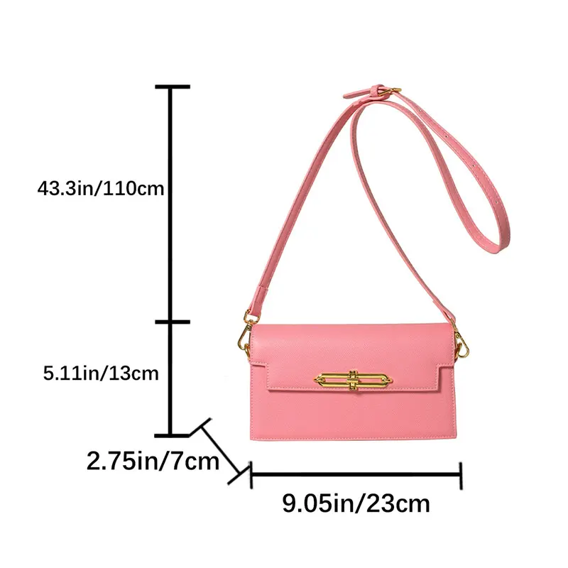 Square Bags for Youth Women Trend 2024 Fashion Luxury Brand Solid Color Purse Ladies Pu Leather Messenger Bag Sac De Luxe Femme