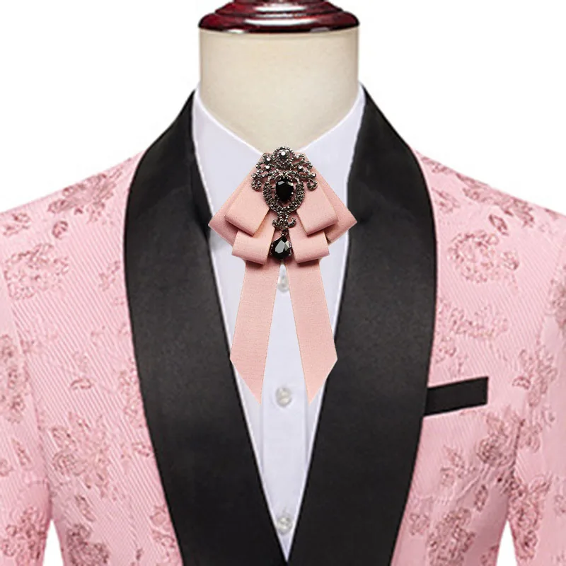 

Мужские галстуки-бабочки ручной работы, ленты, стразы, банты, модные британские корейские банкетные платья, костюм, рубашка, аксессуары, свадебный воротник, цветы