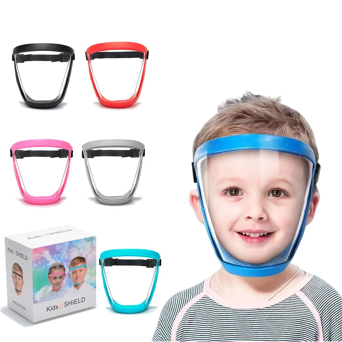 

Anti-Fog Kids Motorcycle Mask Transparent Welding Eyewear Head-Mounted Sheild Full-Face Protection Children Christmas Gift