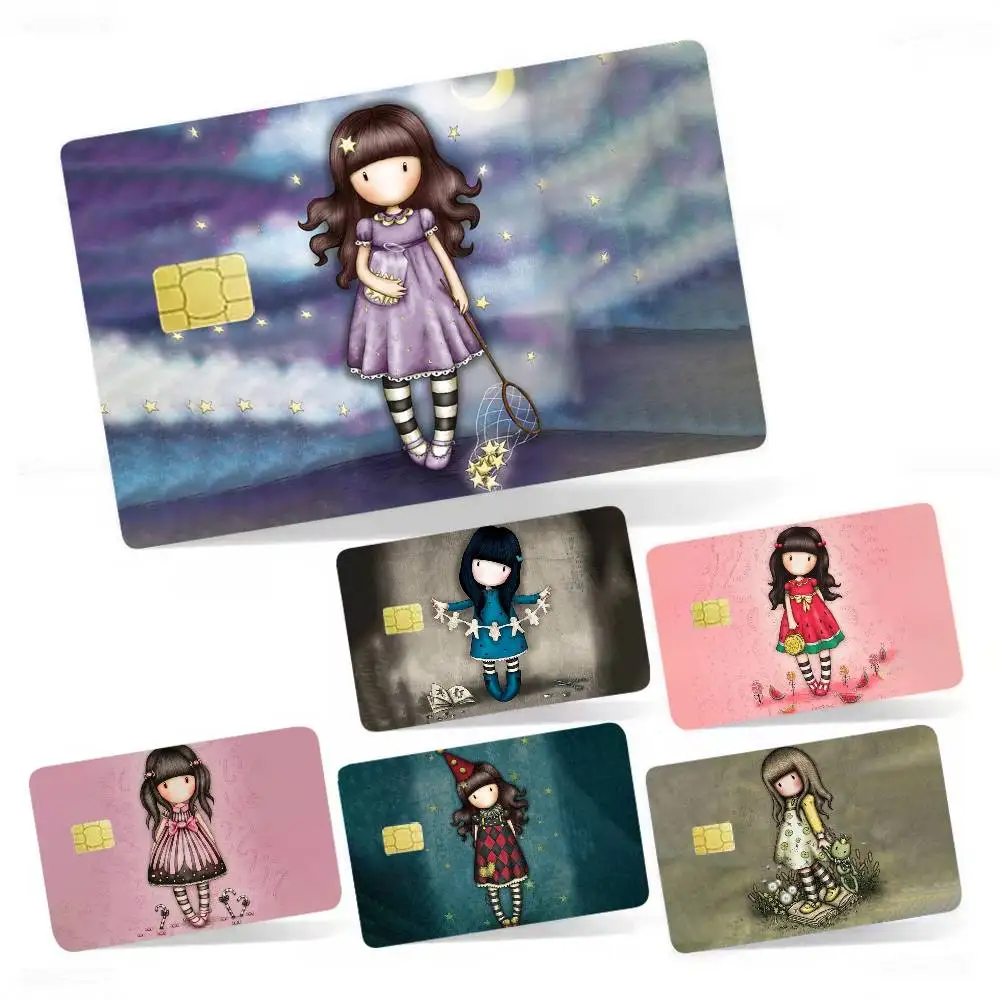 Cute Gorjusses Cartoon S-Santoro 4pcs 1Set Film Skin for Debit Credit Bank Visa Card Decal Cover