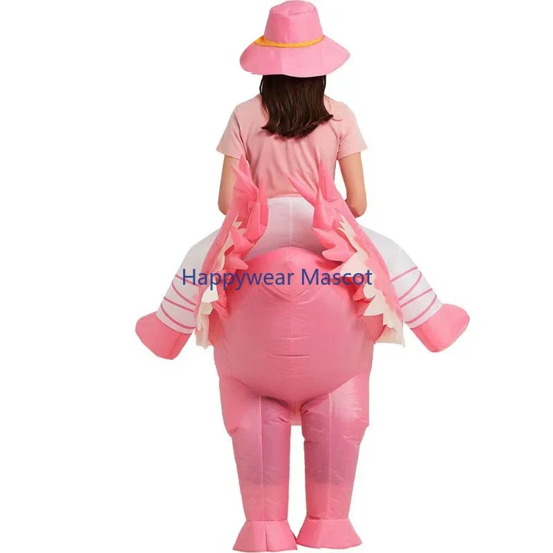 Cosplay Flamingo Inflatable Costume Christmas Mascot Halloween Costume Women Adult Kids Cartoon Party Mascot Suit Flamingo Dress