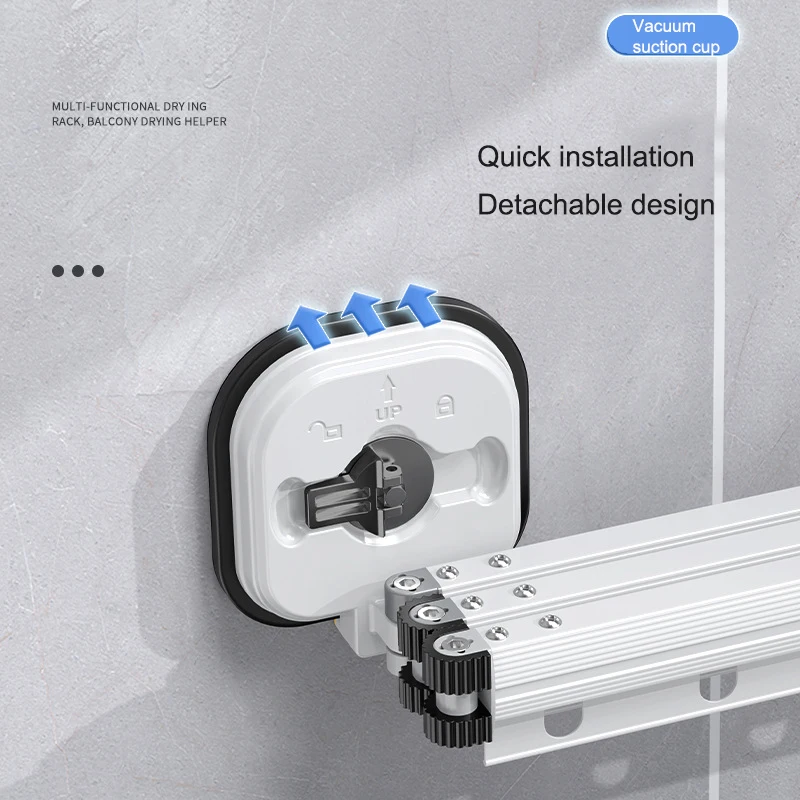 Household Clothing Drying Rack Wall Mount Laundry Drying Rack for Drying Towels Baby Clothes Bras Retractable,Collapsible