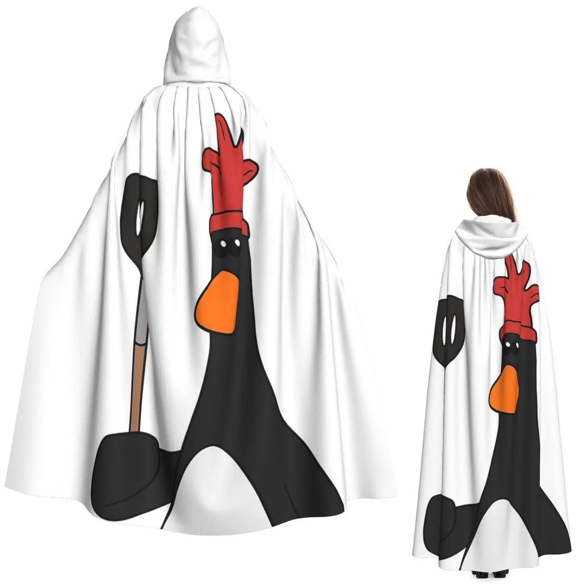 

Feathers McGraw - Kitchen Spatula Long Hooded Cloak Witch Medieval Costume Cosplay Cape HalloweenCoat Adult Unisex
