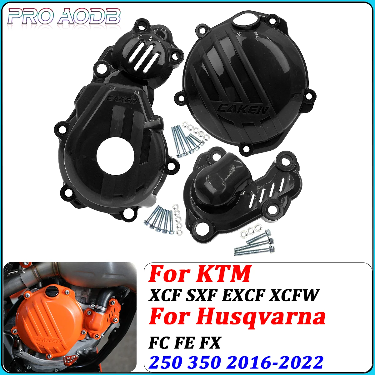 

Clutch Cover Magneto Engine Water Pump Guard Set For KTM EXCF SXF XCF EXC-F SX-F XC-F 250 350 For Husqvarna FC FE FX 2016-2022