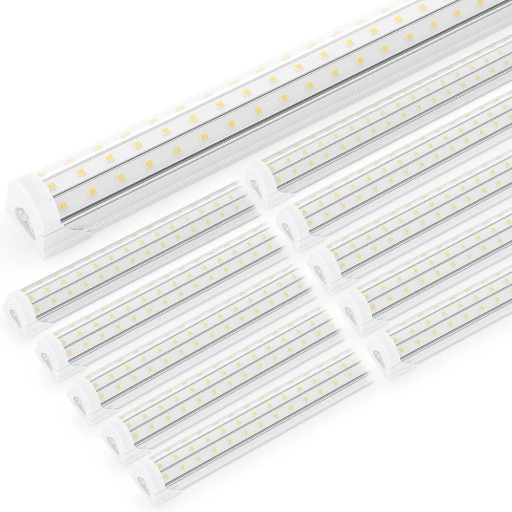 10 Pack 4 FT Led Shop Lights, 6000K Clear White, 5000LM Super Bright, 36W Equivalency 468W