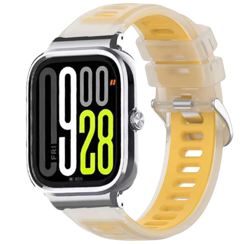 Silicone Strap+ Metal Frame for Redmi Watch 4/5 Smart Watch Shell Protector With Band Case for Redmi Watch 4/5 Accessoris