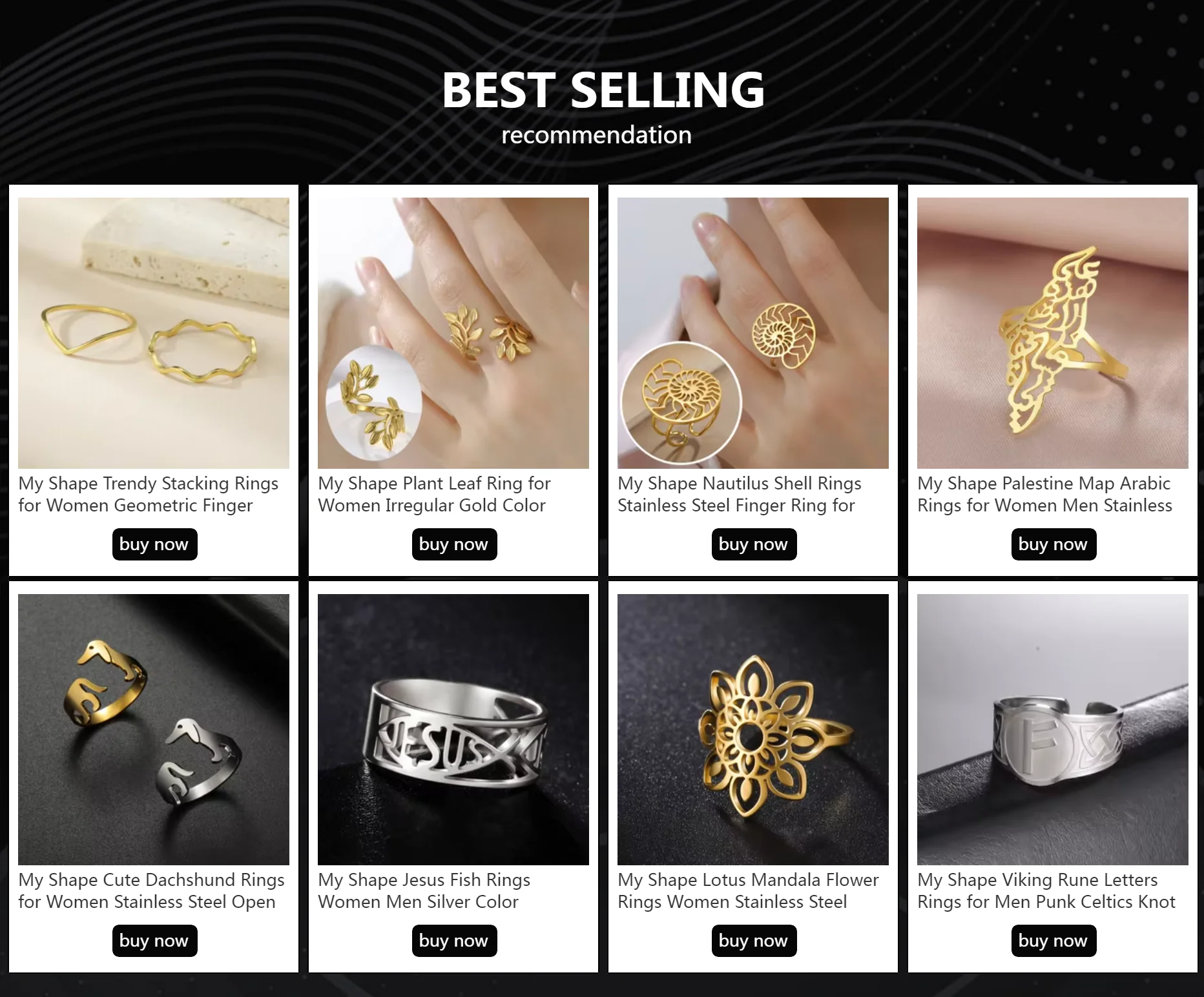 My Shape Punk Spinnen ring Edelstahl verstellbare offene Fingerringe Tiermode Schmuck Frauen Männer Jungen Teen Halloween Geschenk – Detail 1