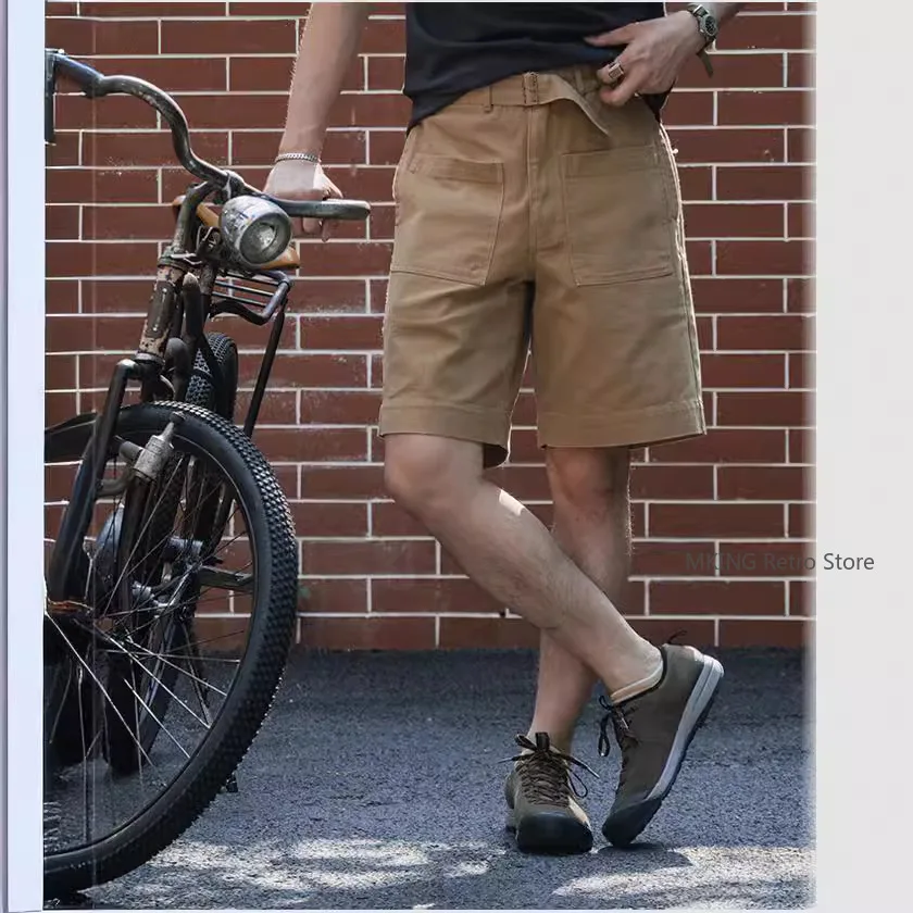 

Не в наличии мотоциклетные шорты, мужские утолщенные винтажные комбинезоны с высокой талией и несколькими сумками