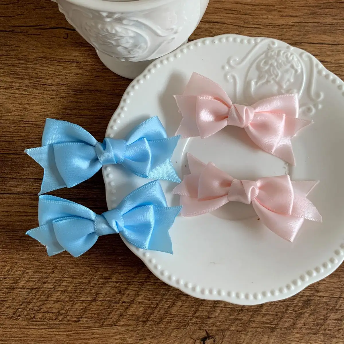 

2 Pcs Ladies' Hair Clips Set Korean Sweet Bow Cute Hair Pins High-quality Hair Accessories For Girl Kawaii JK Lolita Versatile