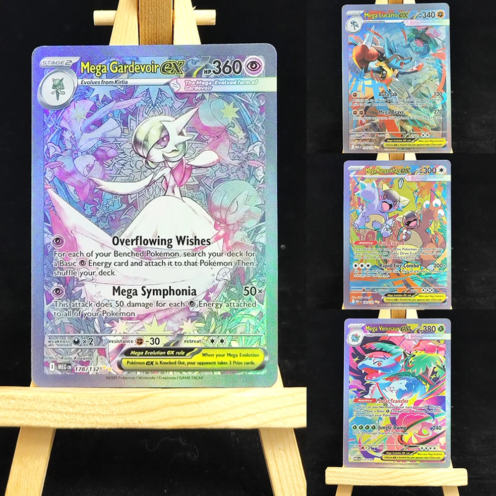 

2025 DIY Proxy PTCG английская мега Gardevoir Venusaur Kangaskhan Lucario EX коллекция хобби флэш-карта игрушка в подарок