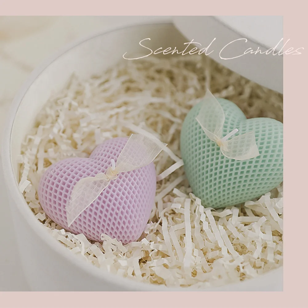 1Pc Valentine's Day Make Heartwarming Scented Candle,Ins Heart Love Aromatherapy Candles for Home Fragrance Confession Gift Pink