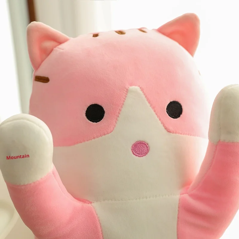 السمين طويل القط وسادة للجسم ألعاب من نسيج مخملي الدهون محشوة الحيوان مضغوط التعبئة للشحن سوبر لينة المعانقة وسادة هدية #4