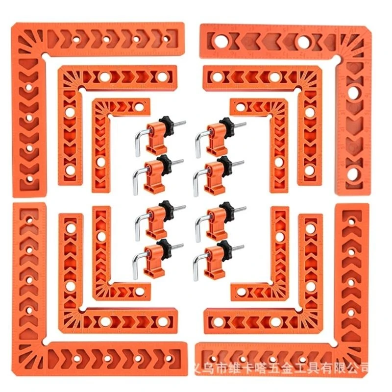 8 Set Positioning Squares Corner Clamps for Woodworking Clamping Tools for Cabinet and Box Construction Y5GB