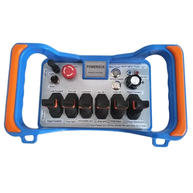 

POWEROCK 6 Joystick Functions Lever for 12-24V Hydraulic Valve for Truck Crane Remote Control Retrofit Kit for Industrial