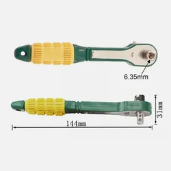 High Torque Adjustable Fast Ratchet Wrench Mini 1/4 Screwdriver Rod Quick Ratchet Wrench Socket Spanner Repair Tools