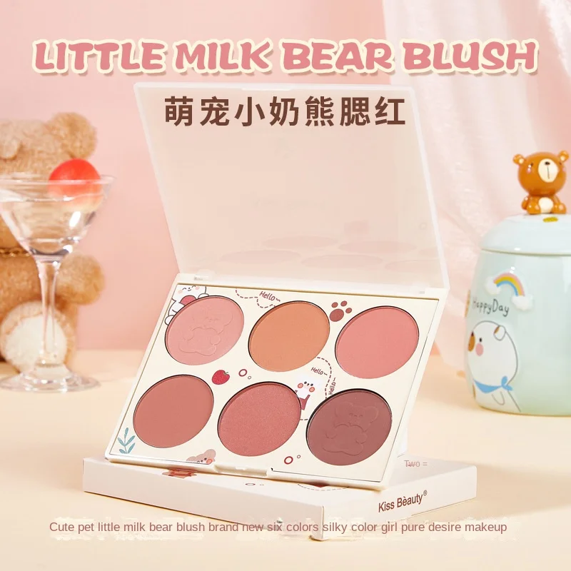 Bear 6Colors Blush Nude Makeup Natural Dirty Orange Plum Dried Rose Multicolor Makeup Collection