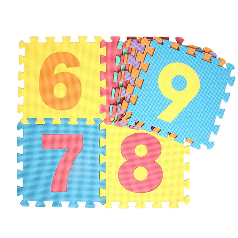 Baby Crawling Foam Play Mat EVA Soft Puzzle Mat Number Letter Educational Toy 30x30cm Children Carpet 10pcs/set Tent Floor Pad