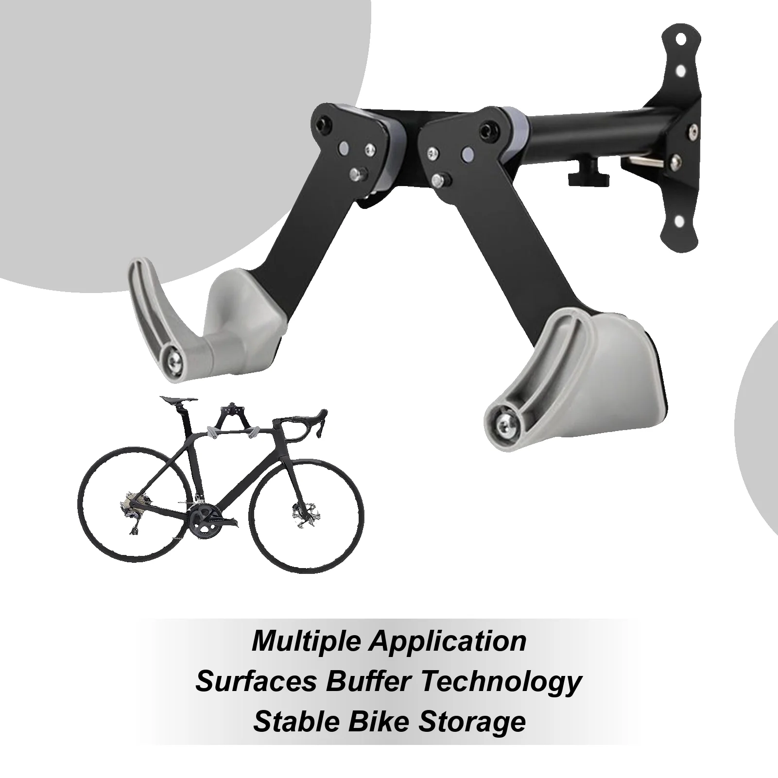 

Настенная стойка для велосипеда Компактная стойка для велосипеда Настенное крепление для гаража Прочный держатель с крючком Подставка-органайзер для хранения велосипедов в доме