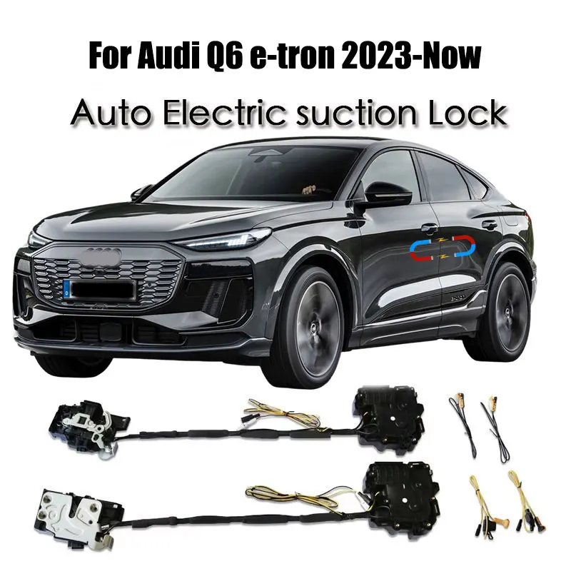 For Audi Q6 e-tron 2023-Now Car Soft Close Door Latch Pass Lock Actuator Auto Electric Absorption Suction Silence Closer