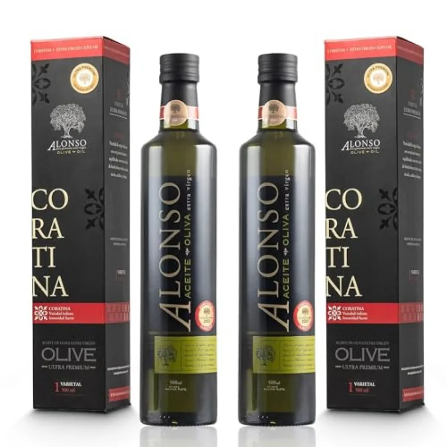 

Оливковое масло первого холодного отжима Alonso Extra Virgin Chile Gold NYIOOC 2025 с высоким содержанием полифенолов (643 мг/кг) и гидрокситирозола, однокомпонентное, урожай 2025 года