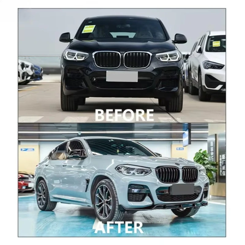 Manufacturing's Black Knight for X4 G02 18-24 Car Accessories Kit Front Rear Bumper Grille Full Body New Condition Clips