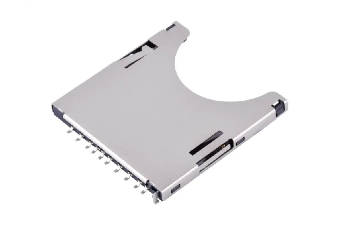 100pcs SD 2 em 1 conector de soquete com solda interna e auto popping