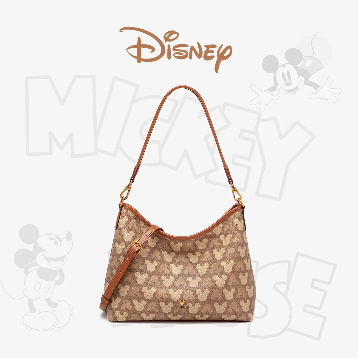 

Оригинальные сумки и кошельки Disney, оригинальный чехол с принтом Микки, серия в стиле ретро, ​​женская сумка через плечо, женская сумка большой вместимости 309