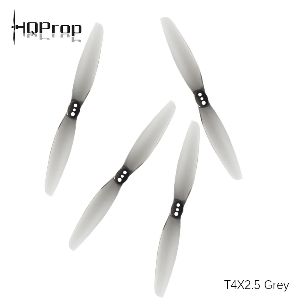 4PCS/20PCS/40PC HQProp T4X2.5 Grey CW CCW Poly Carbonate 4 inch 2 blades Propeller for Brushless Motor FPV Racing RC Drone Parts