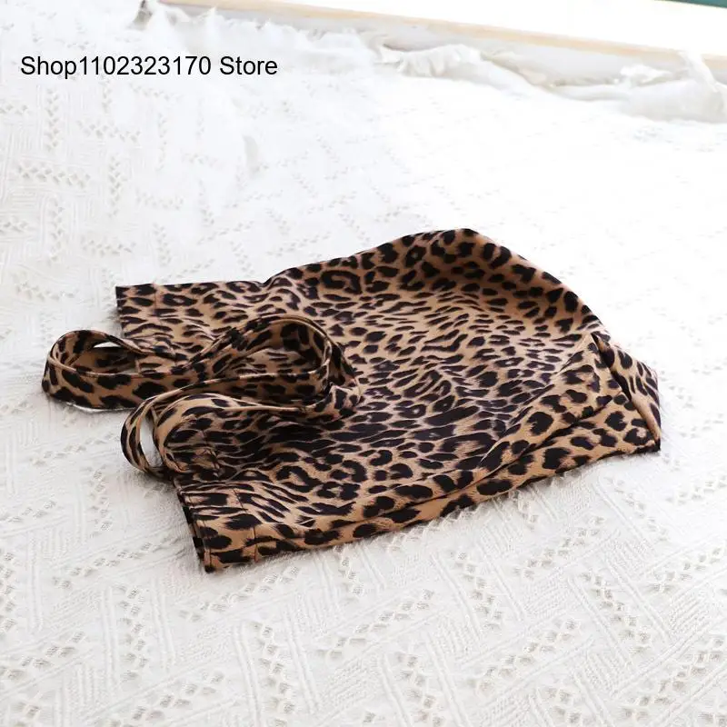 Leopard Print Canvas Casual Shopping Tote Shoulder Handbag Women