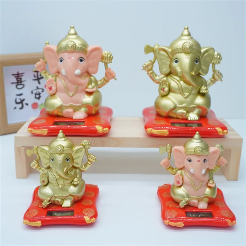 Solar Elephant Nose God of Wealth Decoration Creative Decoration in Indian Southeast Asian Style