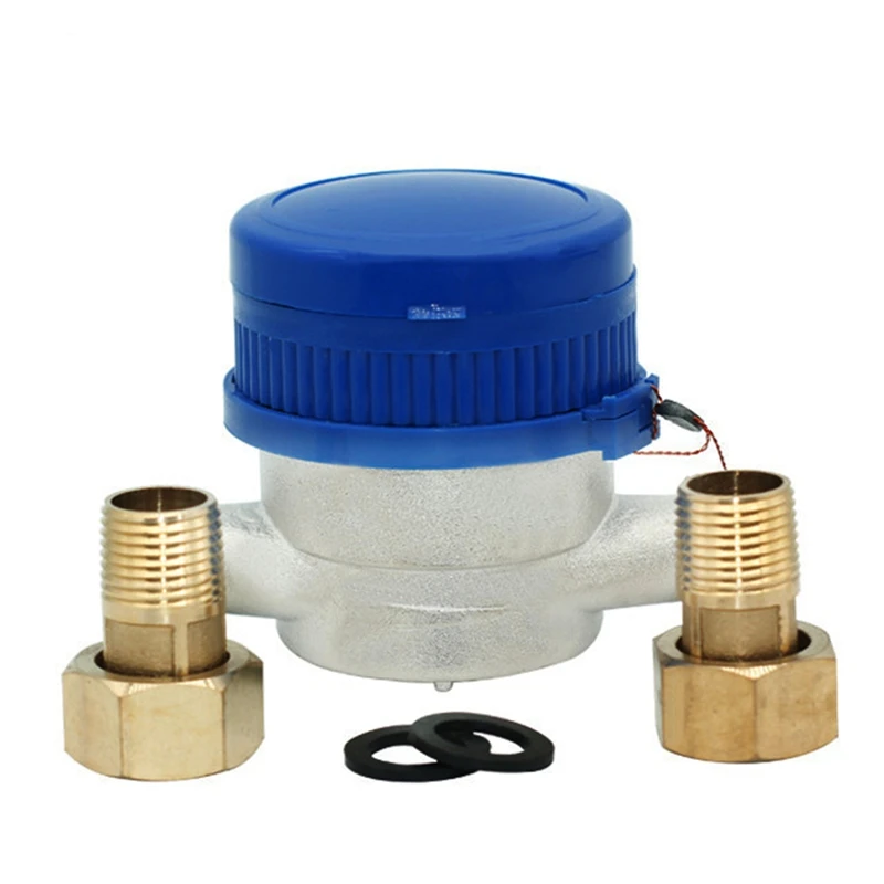 ABBO-Garden Use Flow Water Meter Water Clock Garden Calibrated Brass Water Meter Single Jet Water Meter Dry Cold Water Meter