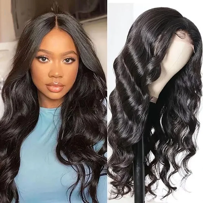 Natural Body Wave Transparent 13x6 HD Lace Front Human Hair Wigs Brazilian Remy 32 36 inch  13x4 Lace Frontal Wigs For  Women