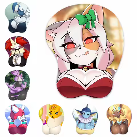 3D Mouse Pad Absol arcanis blaze chip delphoxx renamon vaporeonn zeraora Oppai Mousepad Breast Gaming Wrist Rest Boobpad