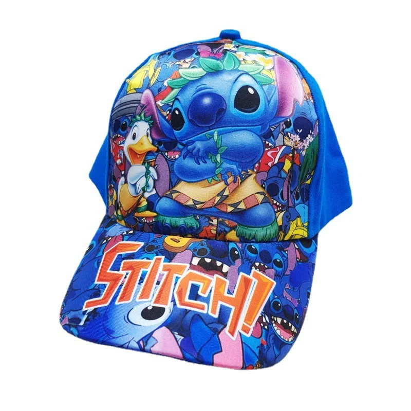 Disney Stitch Baseball Cap Children\'s Hat Male girl l Hat Cartoon Kids Sun Hat  Adjustable Hat Cute Anime  hat