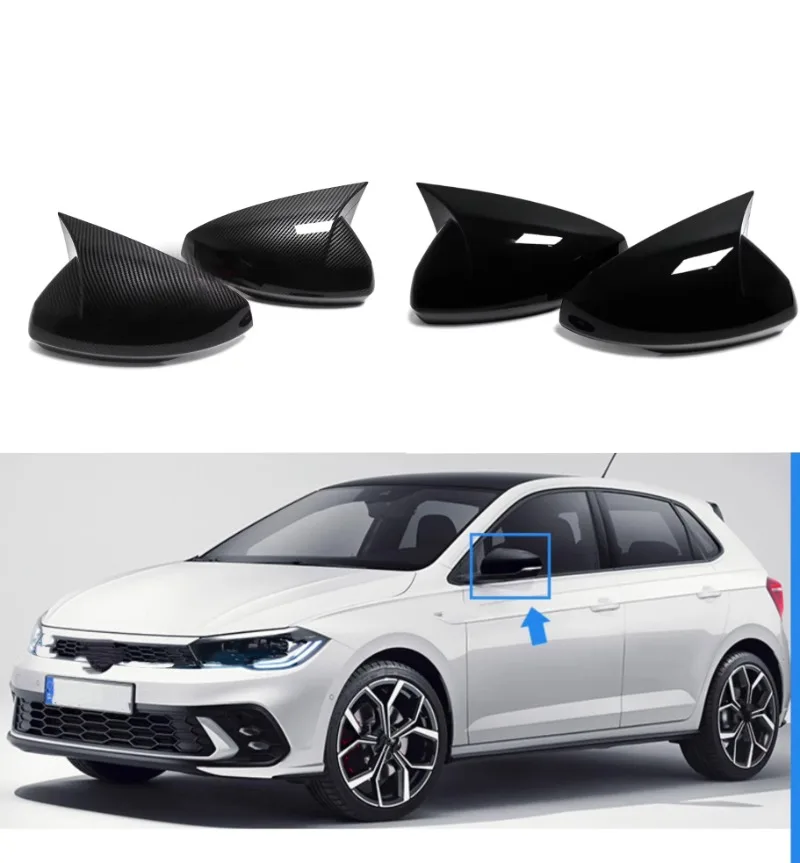 

Fit For Volkswagen VW POLO 2018 2019 2020 2021 2022 2023 Rearview Side Mirror Cover Sticker Wing Cap Trims Exterior Accessories